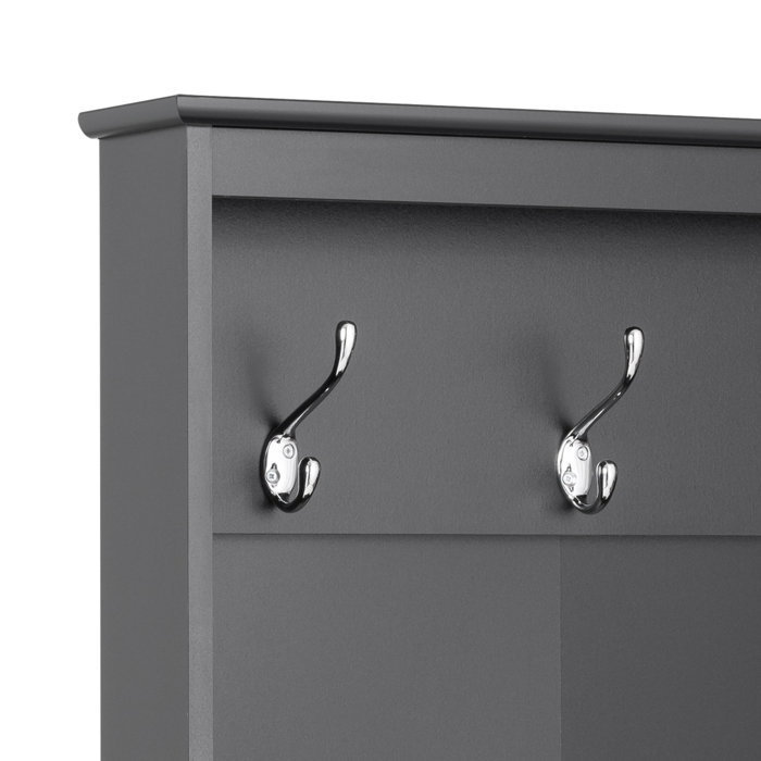 Gracie Oaks Angelica Hall Tree 27'' Wide with Bench and Shoe Storage